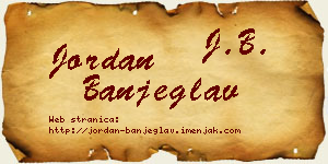Jordan Banjeglav vizit kartica